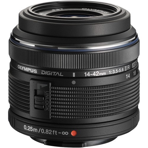 Reconditioned Olympus M.Zuiko Digital ED 14-42mm II R Lens Black Edition Kit