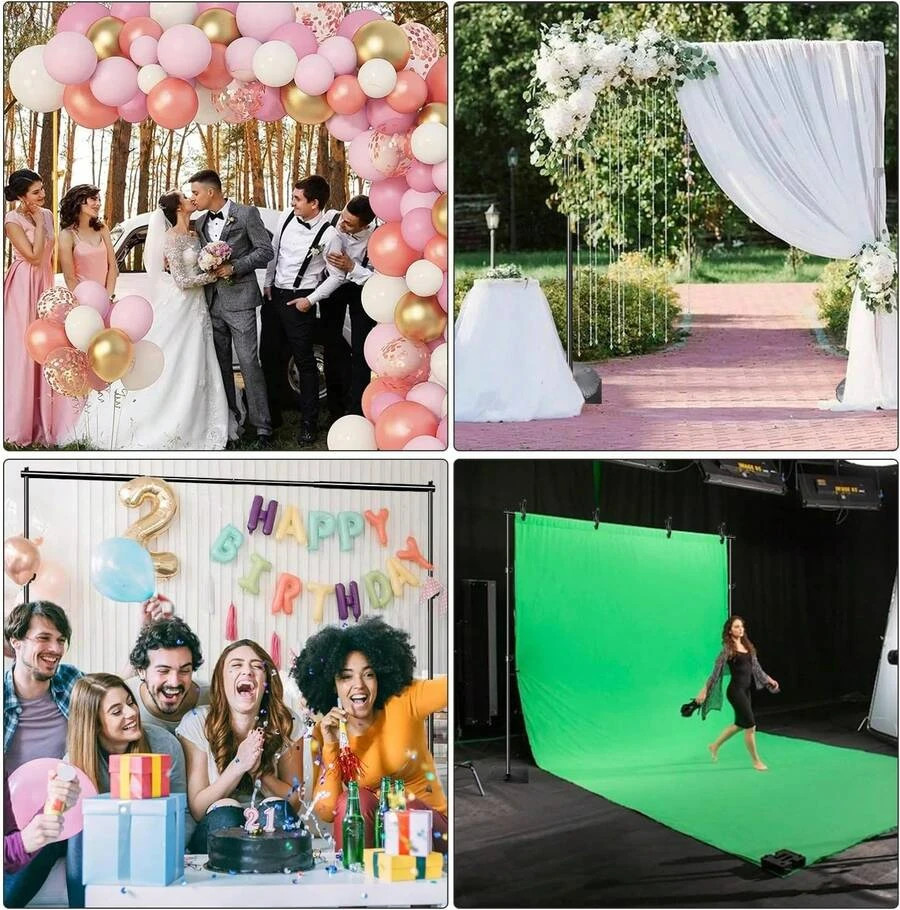 10×6.5ft Photo Backdrop Stand & Projector Screen Support, Adjustable Heavy Duty