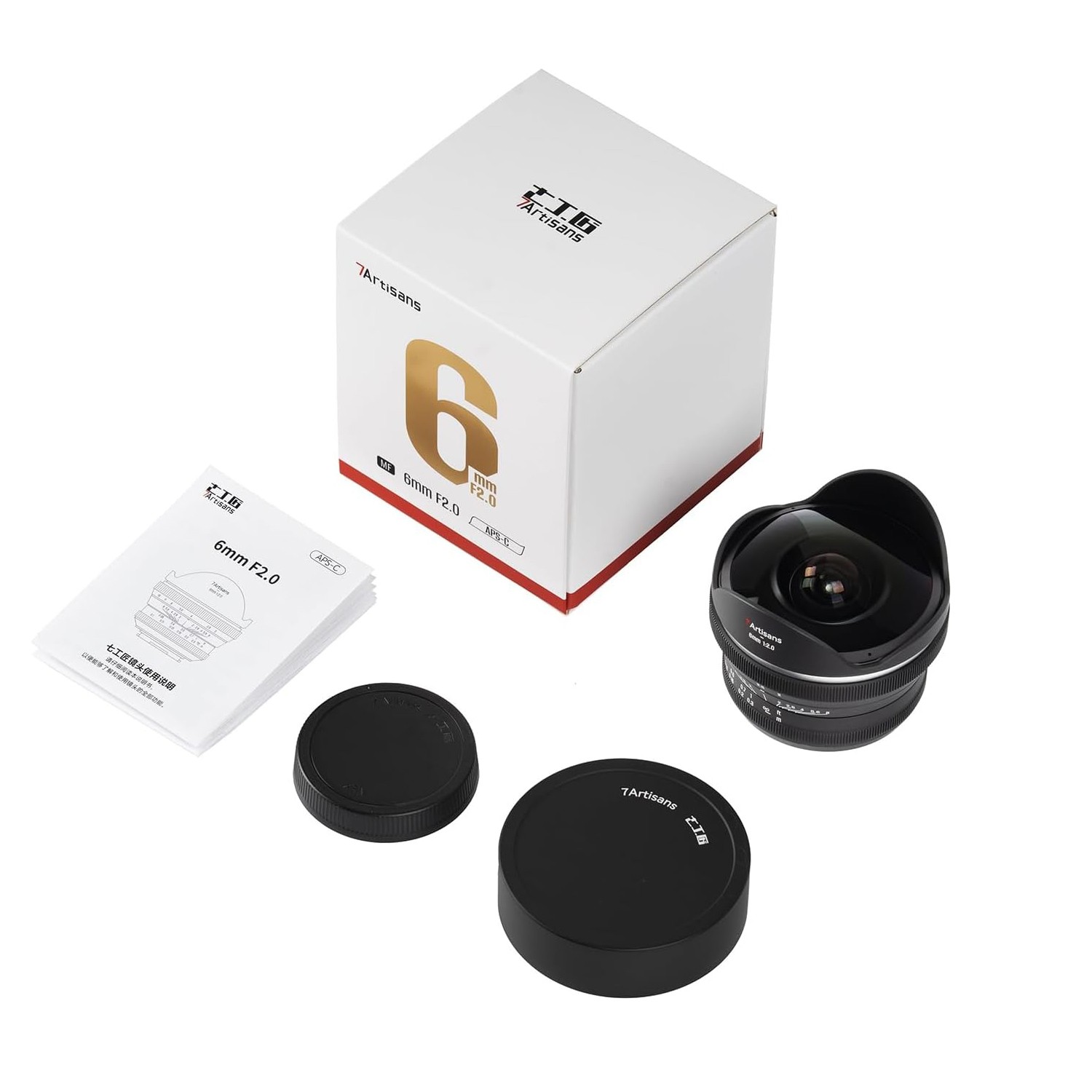 7Artisans 6mm F2.0 APS-C Wide Angle Fisheye Lens for E/X/Z/RF M4/3 Mount Cameras