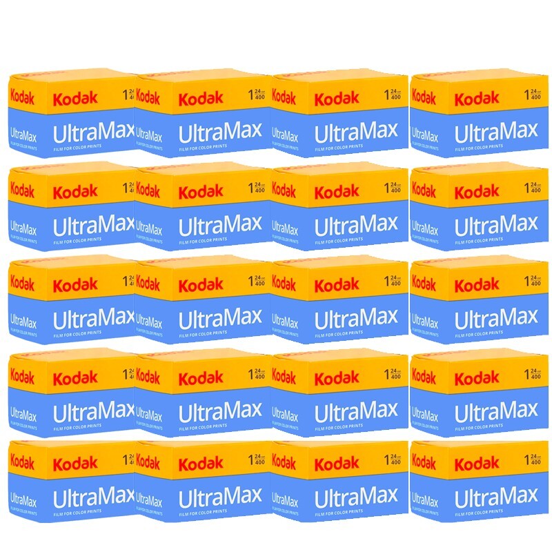 20 Rolls Kodak Ultramax 400 24 Exposure Color Negative 35mm Film