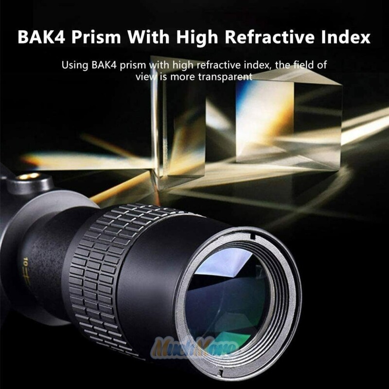 Waterproof 4K 10-300X40mm Zoom BAK4 HD Monocular Telescope Portable Night Vision