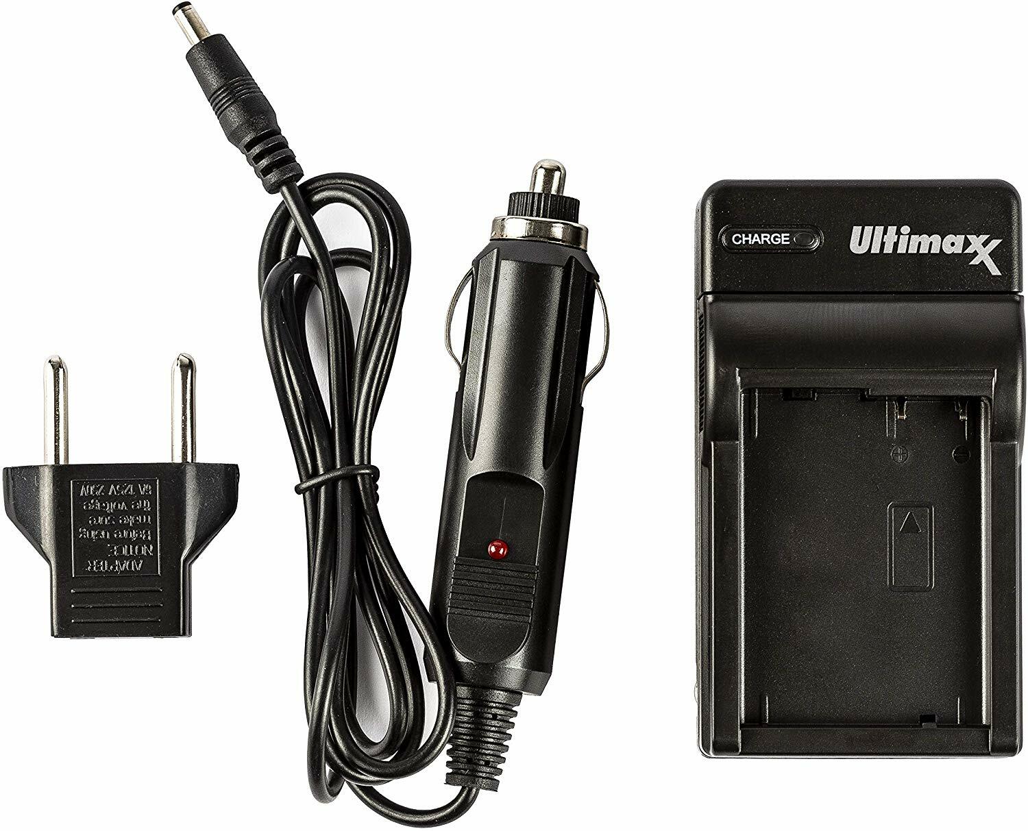 ULTIMAXX Travel Charger + Replacement Battery for Canon LPE10 – 1600mah
