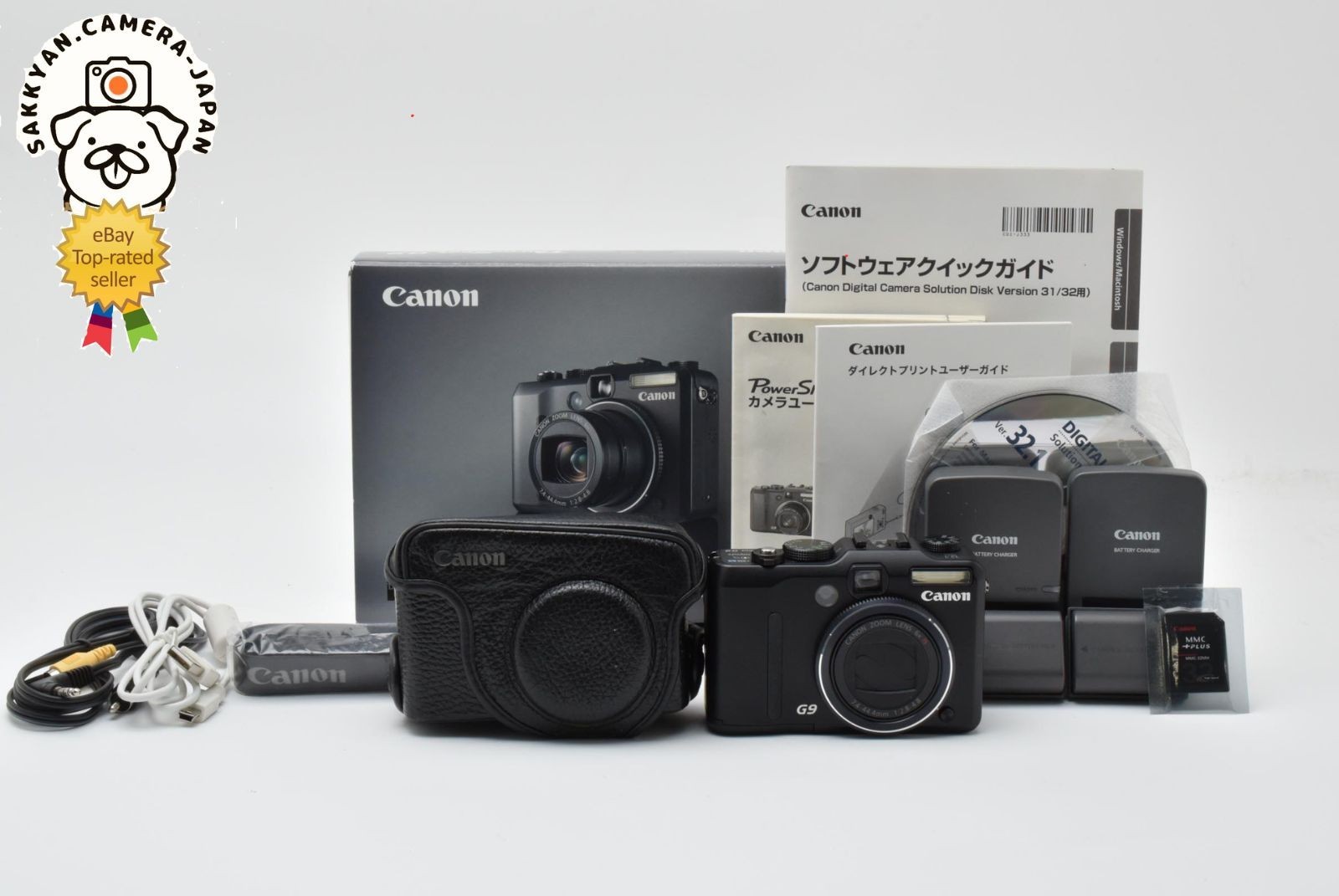【Exc+5 in BOX】 Canon PowerShot G9 Black 12.1 MP Compact Digital Camera JAPAN