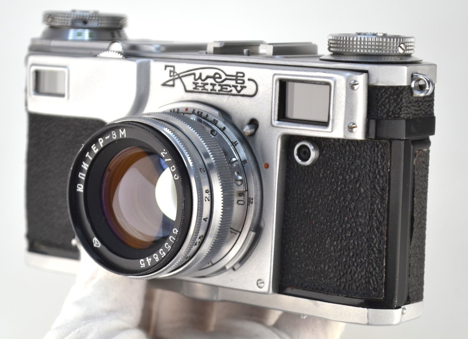 CLEANED! 1980 LAST ISSUE USSR “KIEV-4A” FILM CAMERA + JUPITER-8M LENS (8)