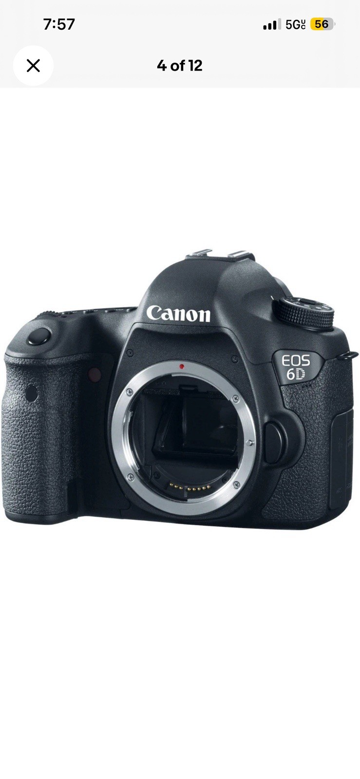 Canon EOS 6D 20.2MP Digital SLR Camera – Black (Body Only), 8035B002