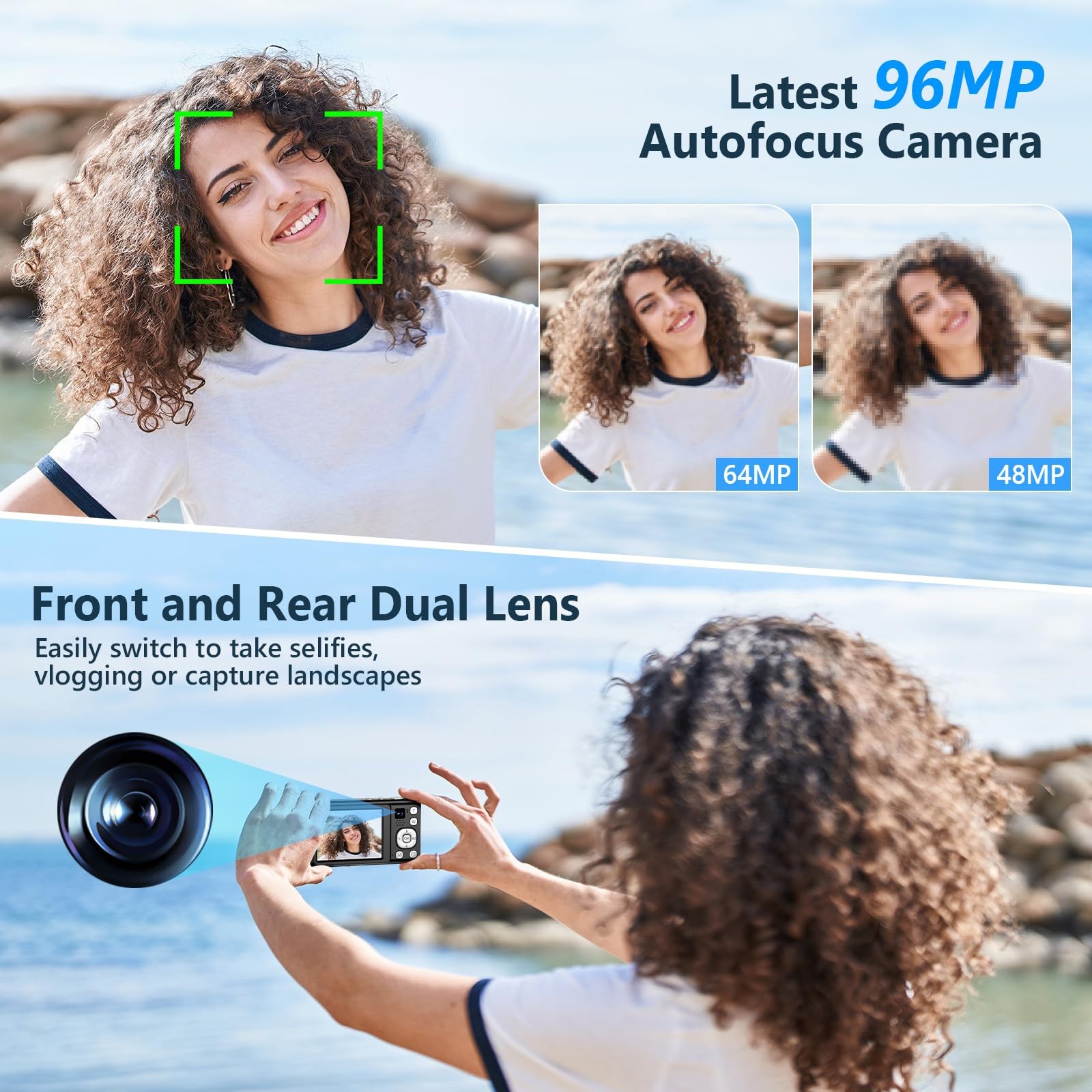 5K 96MP Digital Camera for Photography with 6X Optical Zoom2026 Upgraded Auto…
