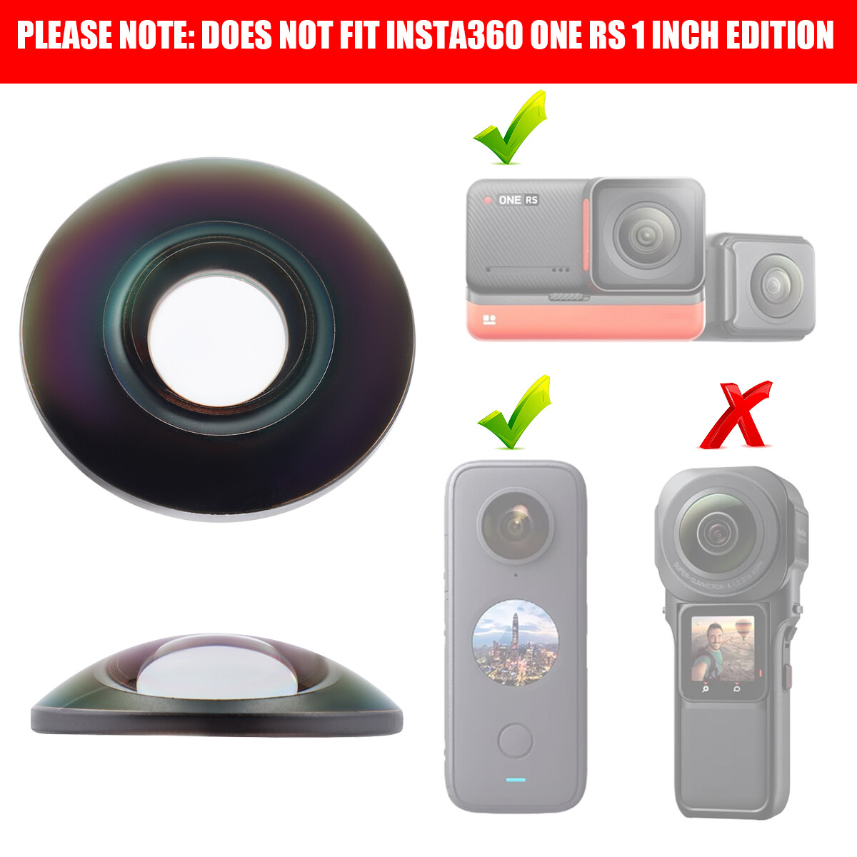 Camera Lens Replacement For Insta360 One X/One R/One X2/One RS Camera Authentic