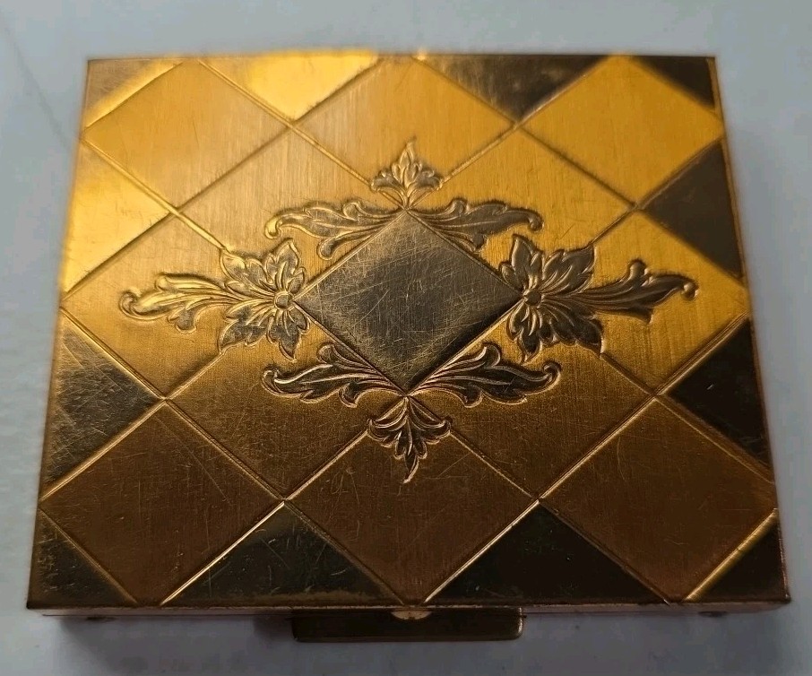 Vtg Copper Case With Folding Photo Album 14 Pics 2.5″ X 3″ Small Travel Size