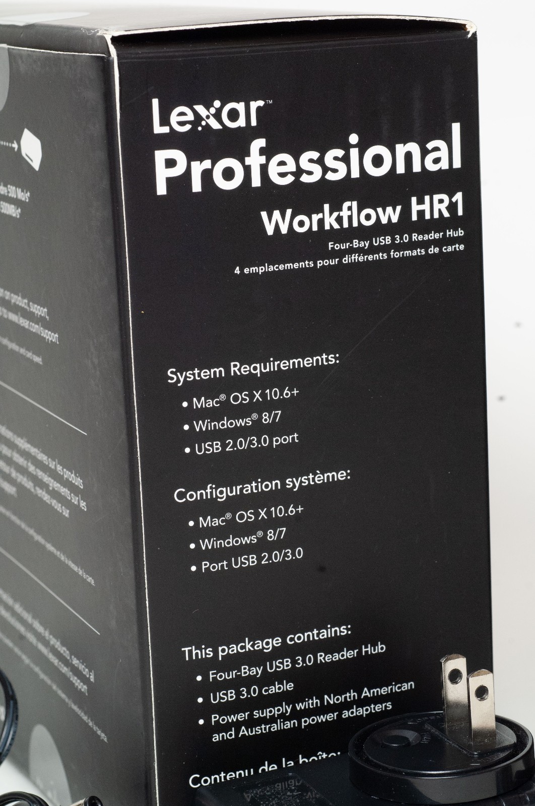 Exc Lexar Prof Workflow HR1 Hub USB 3.0 with CFR1 & SR1 Card Reader tested CF SD