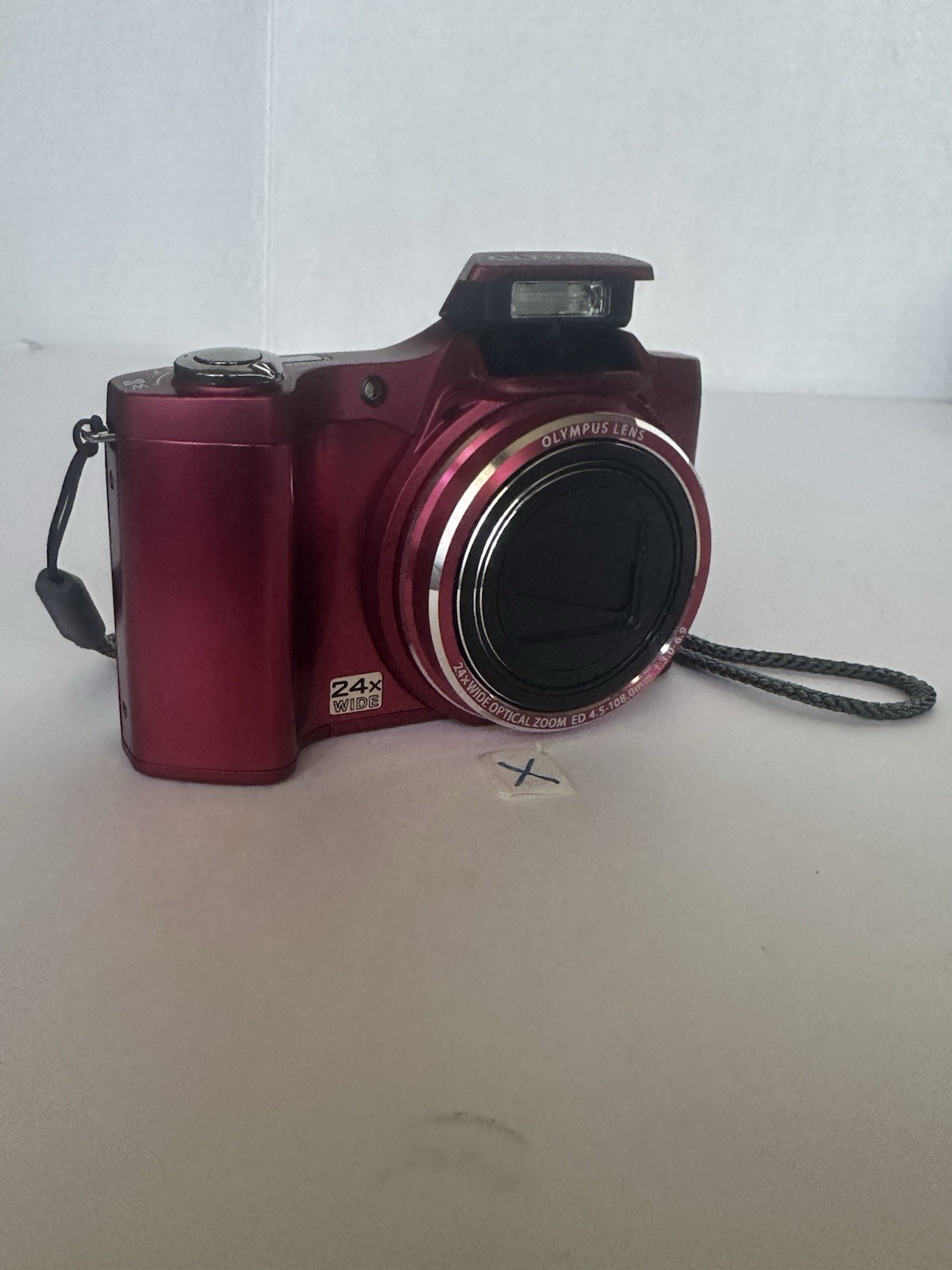 Olympus SZ-14 14MP Digital Camera 24x Zoom Red With Battery Charger Sd Tested