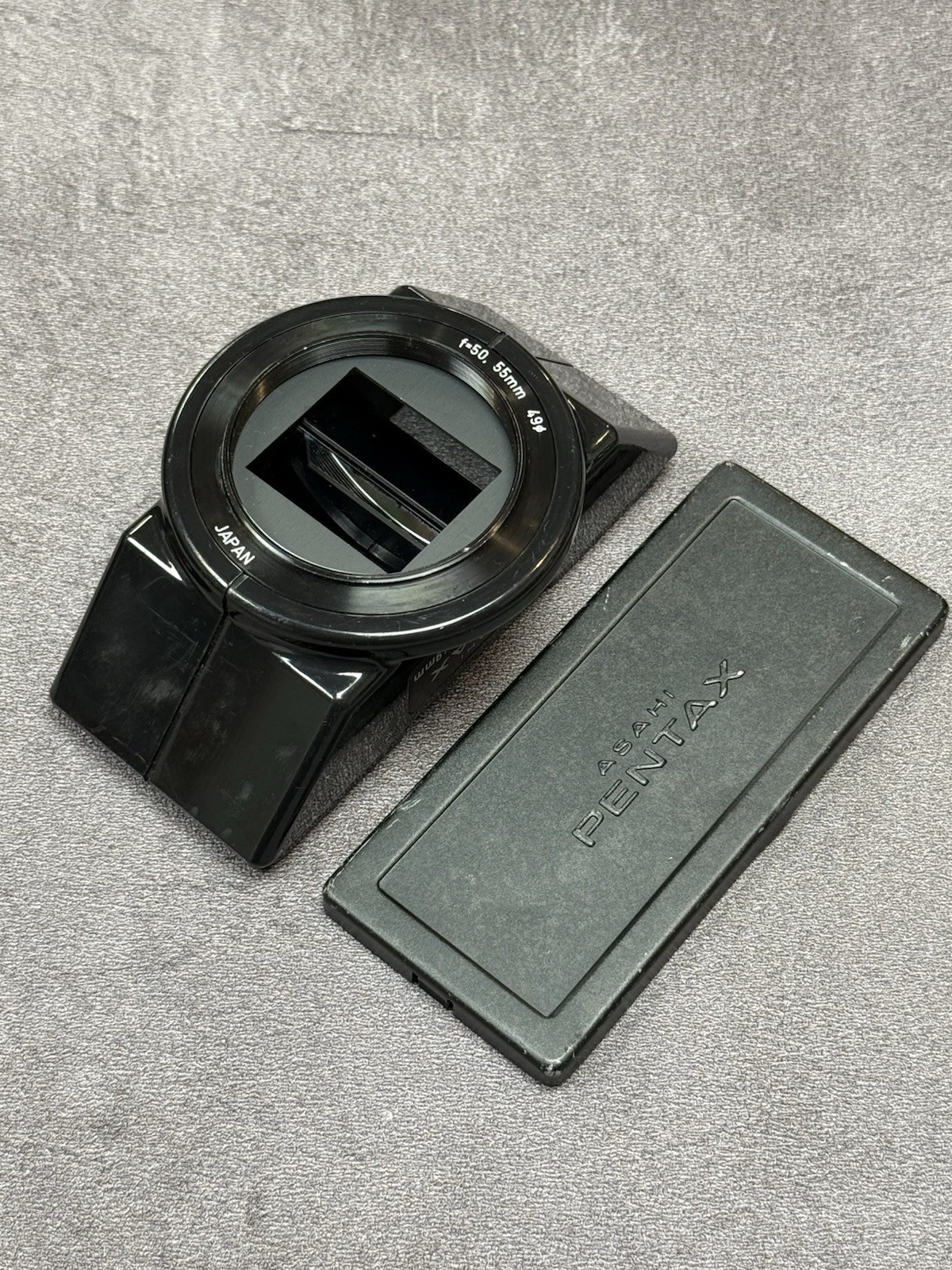 ASAHI PENTAX STEREO ADAPTER 49mm with Original Cover & VIEWER II Japan