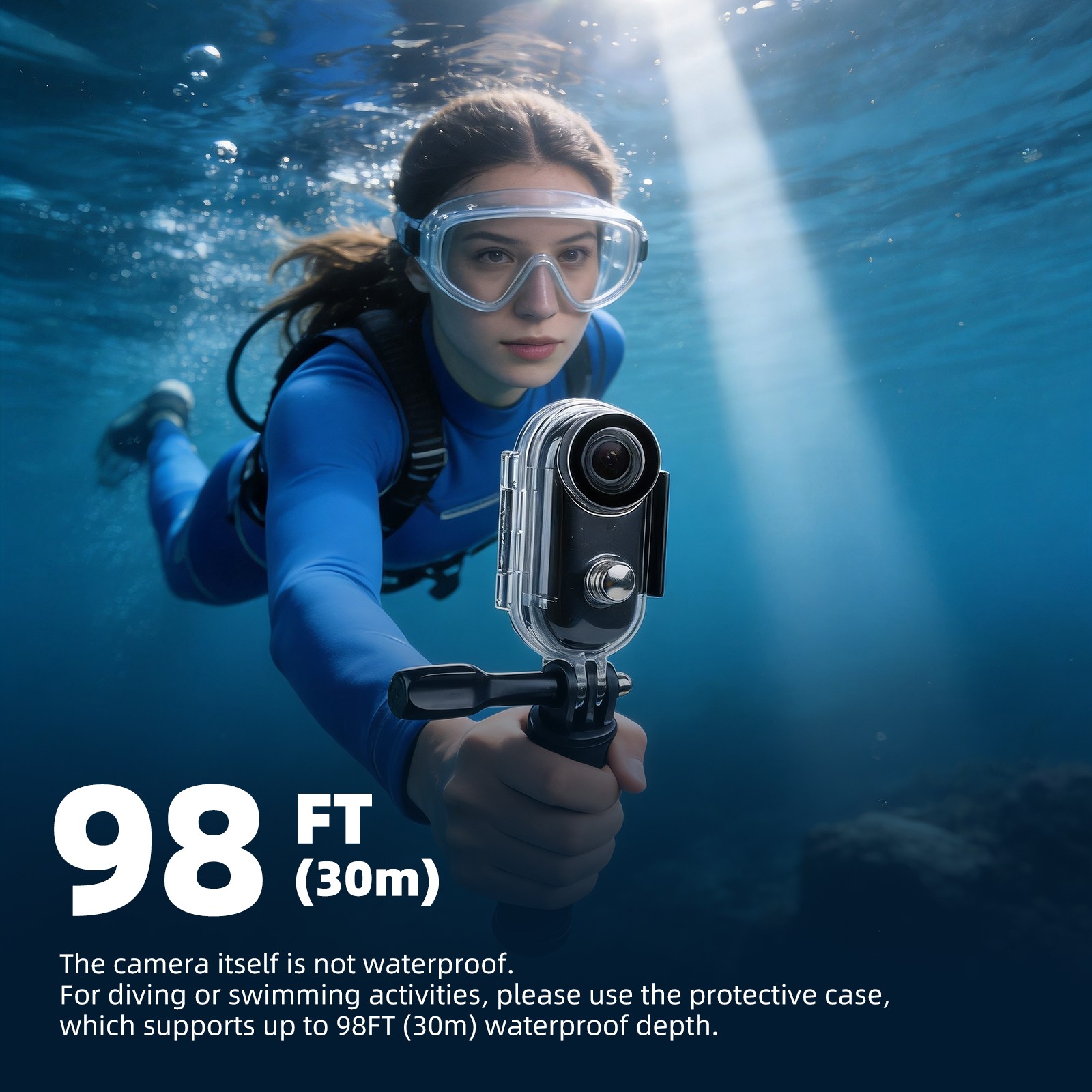 4K/1080P Action Camera WiFi Helmet Cam Anti-Shake for Outdoor Motorcycle Sports