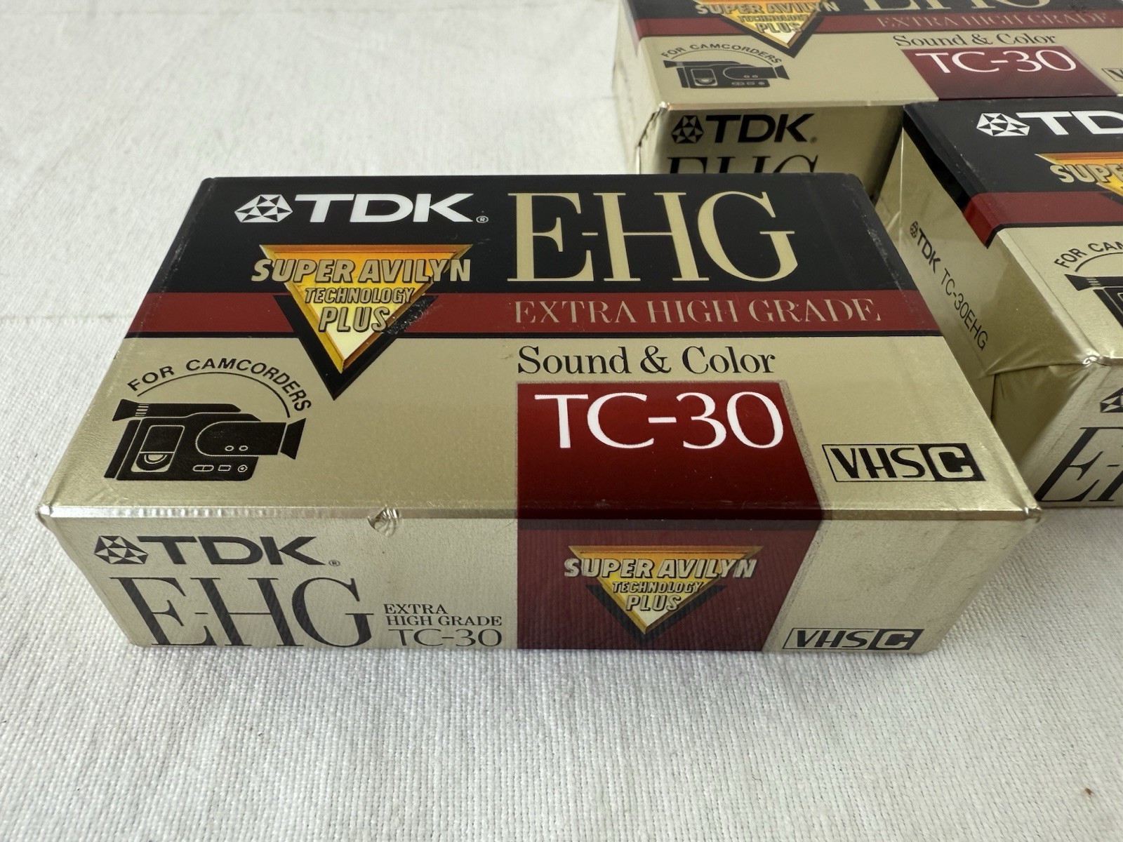 Lot of TDK VHS-C TC-30 E-HG Extra High Grade Blank Tapes Cassettes NEW SEALED