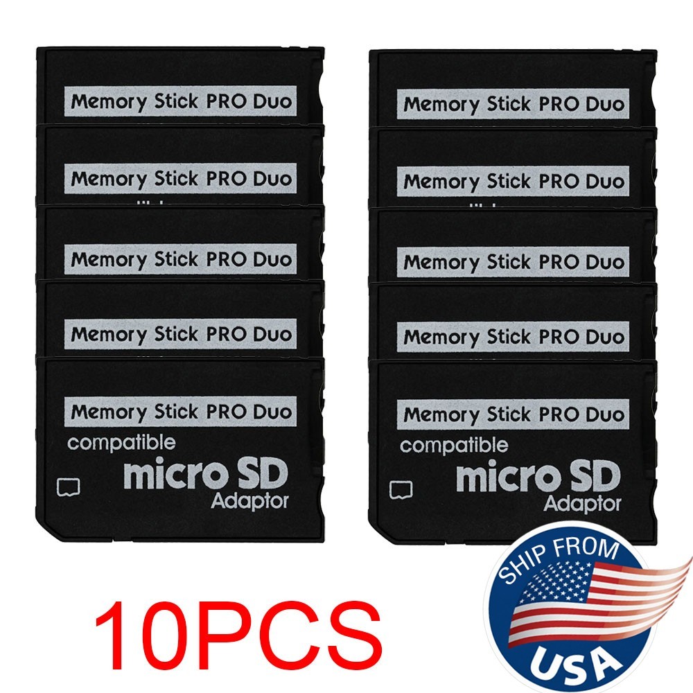10X For Sony PSP Series Micro SD SDHC TF to Memory Stick MS Pro Duo PSP Adapter