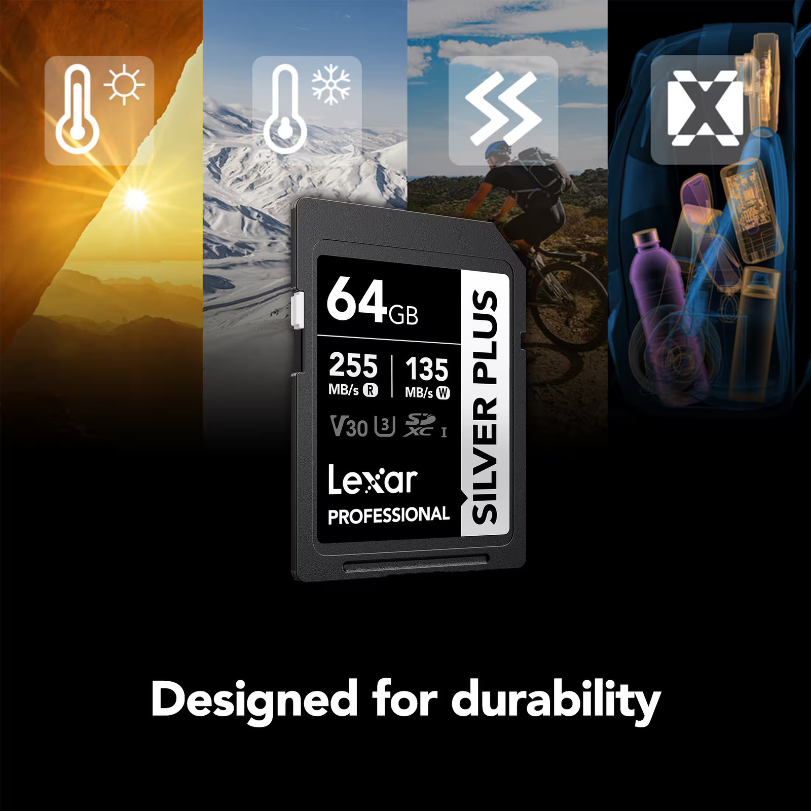 Lexar – Professional SILVER PLUS SDXC, V30 64 GB
