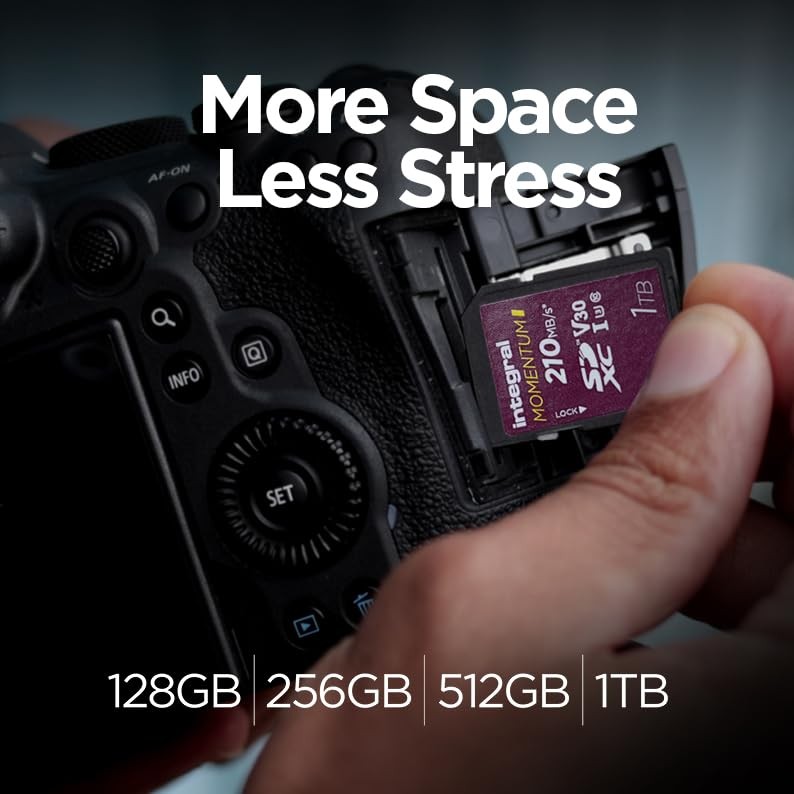 Integral Momentum I 128GB SDXC Card UHSI, Up to 210MB/s Read, 180MB/s Write …