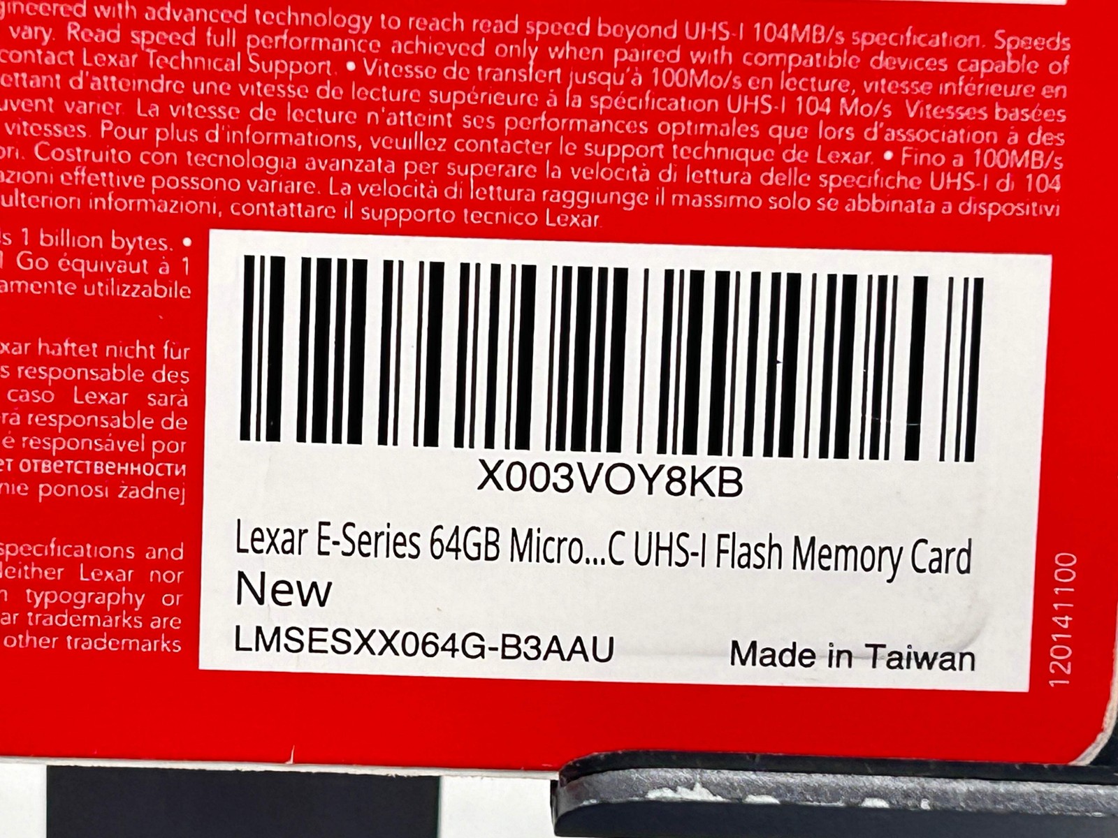 Lexar E Series microSDXC UHS-I 64GB — 3-Pack with SD Adapter | New Sealed