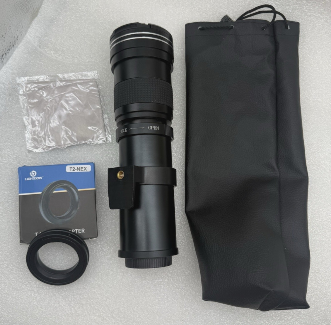 E 420-800mm F8.3 Telephoto Zoom Lens(MF)+ T-Mount for Sony a7 IV-III/ZV-E10/a7R