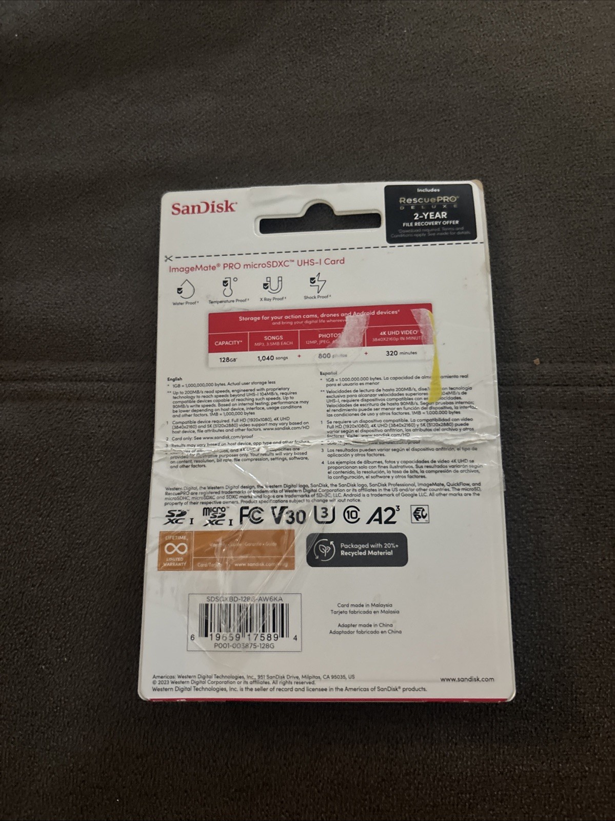 SanDisk ImageMate Pro 128GB UHS Speed Class 1 Memory Card SDSQXBZ-128G-AWCKA