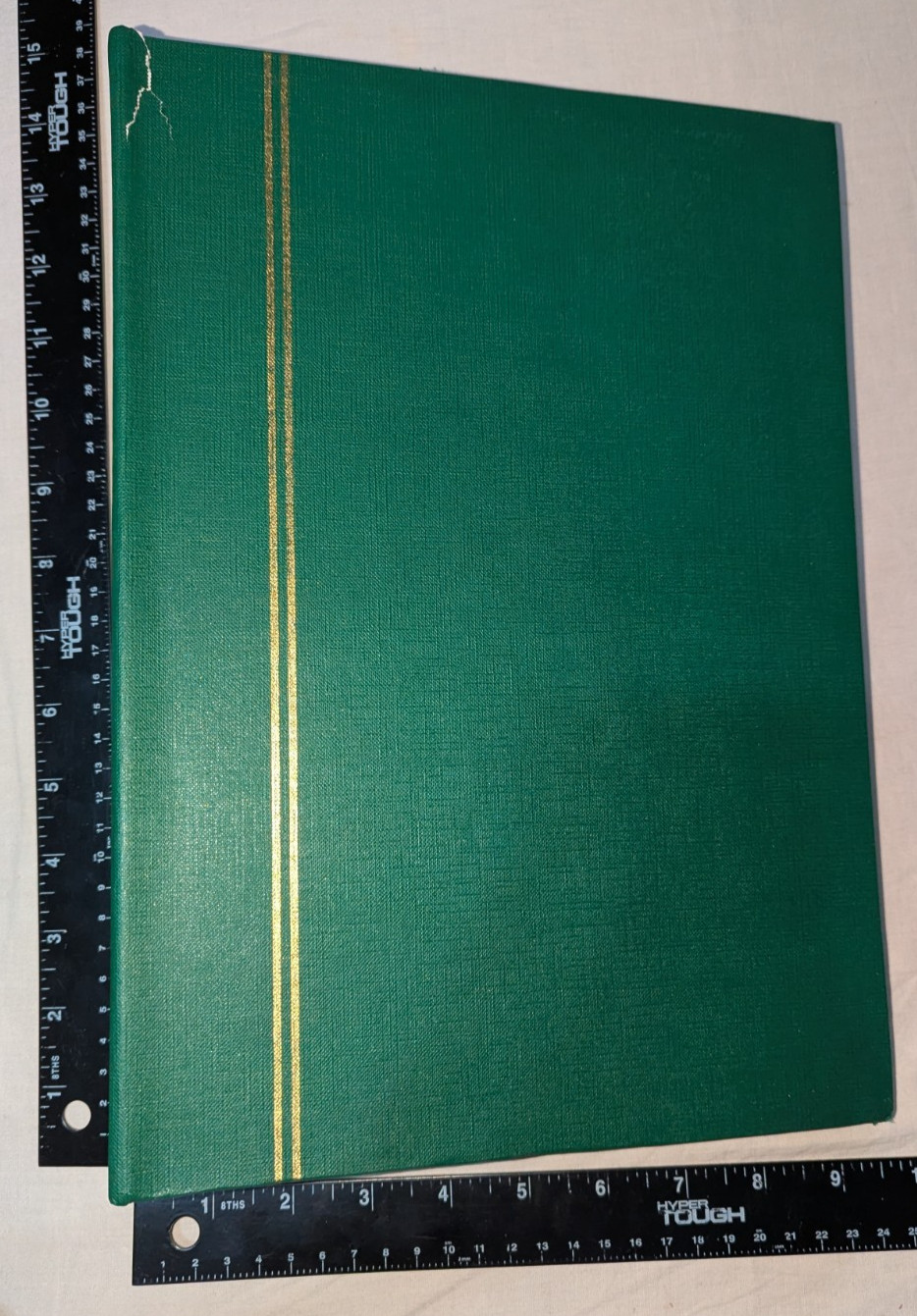 Green Gold Trim Cardboard Photo Album 4×6 Pictures 3-Ring Binder Style No. RST-6