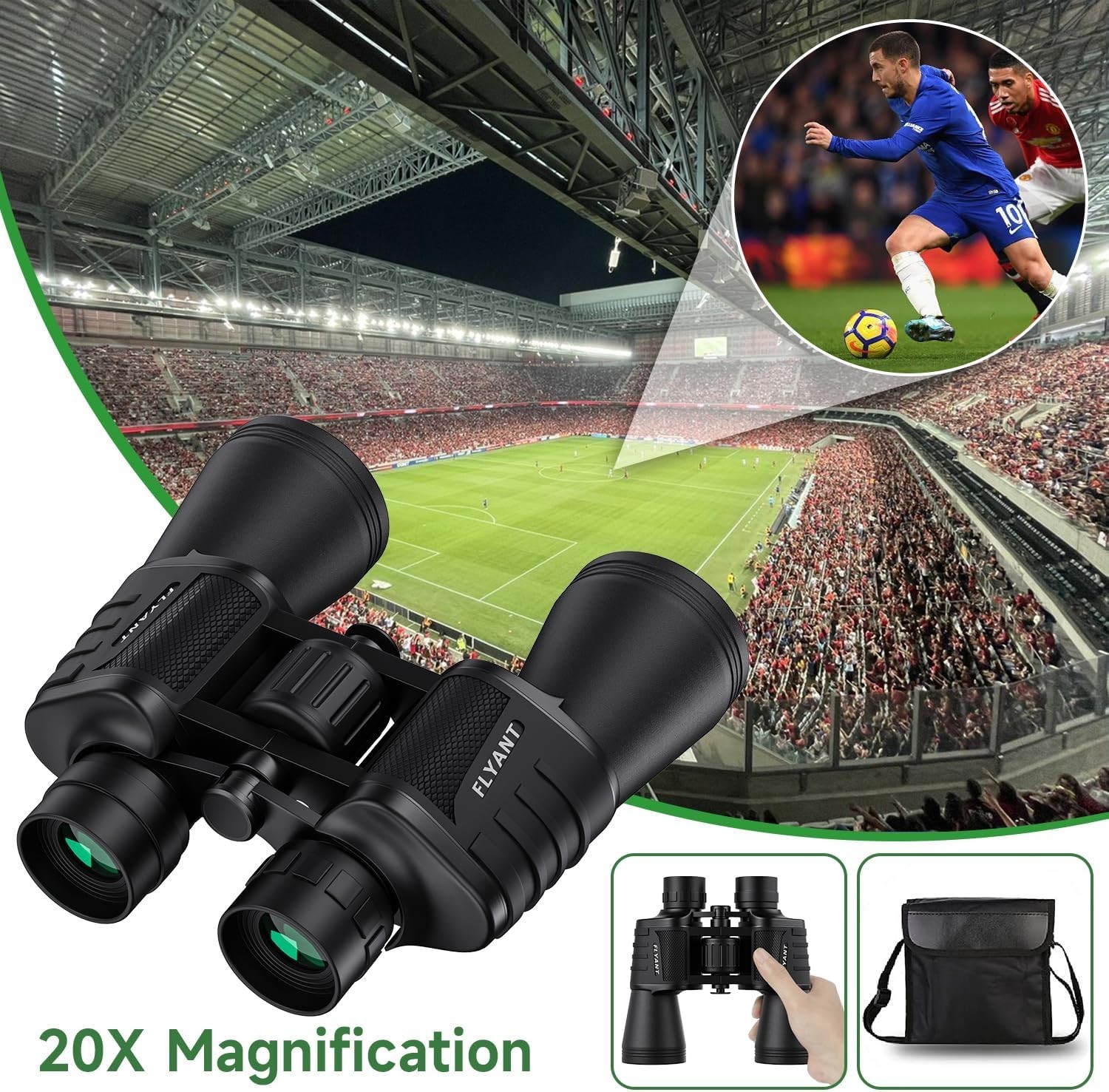 Compact and Lightweight 20×50 Binoculars with Low Light Vision for Adventurers