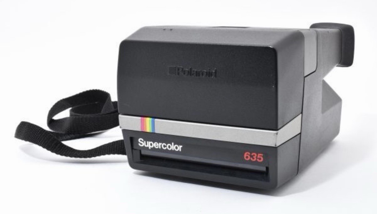Vintage Polaroid Supercolor 635 Instant Camera Rainbow Stripe 🌈