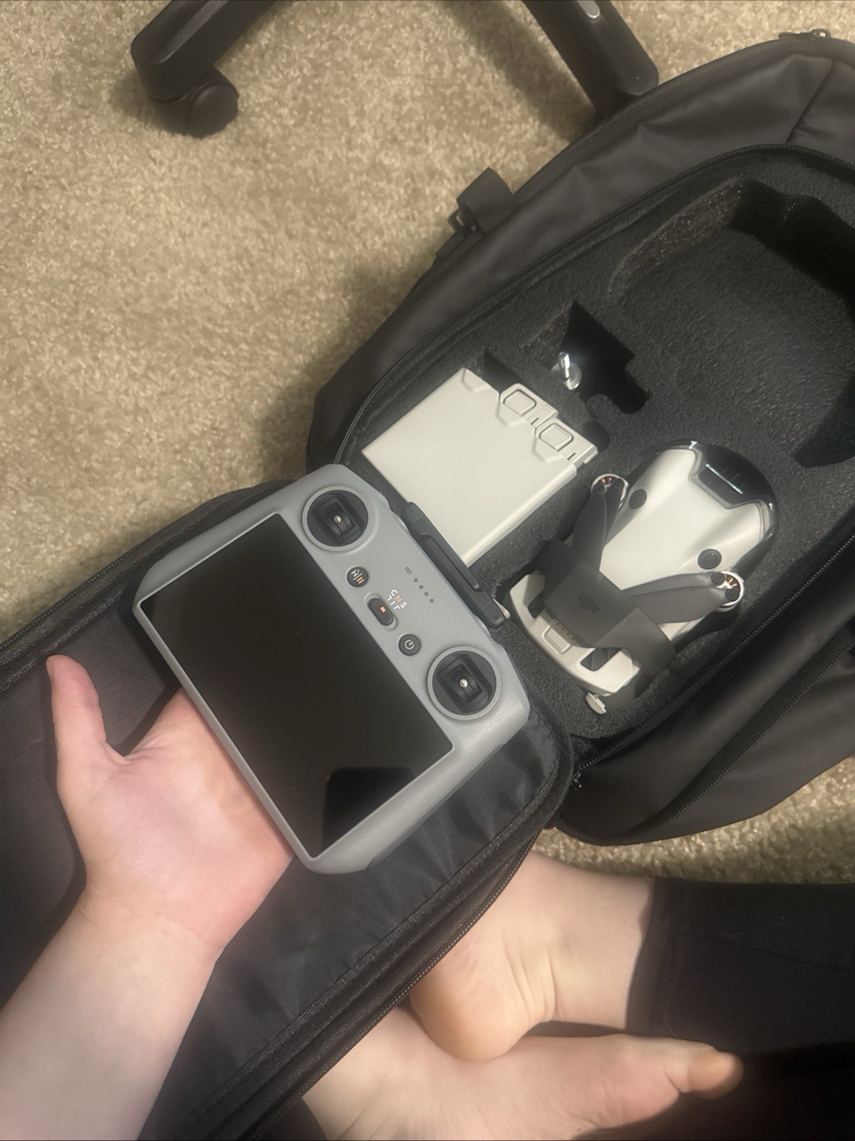 DJI Mini 3 Pro Drone Setup with RC Remote and Extra Batteries and Case