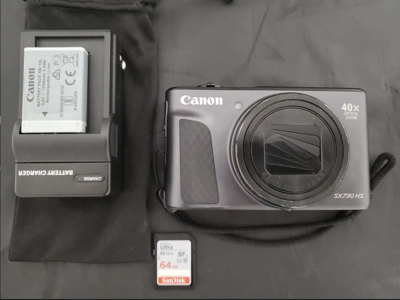 Canon PowerShot SX730 HS 40x Optical Zoom Digital Camera with battery & charger