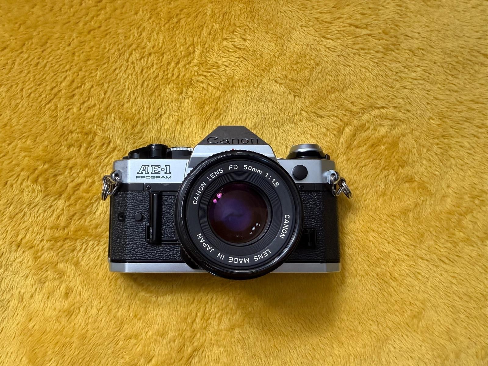 Canon AE-1 Program 35mm SLR Film Camera W/50mm 1:1.8 Lens Film Tested!