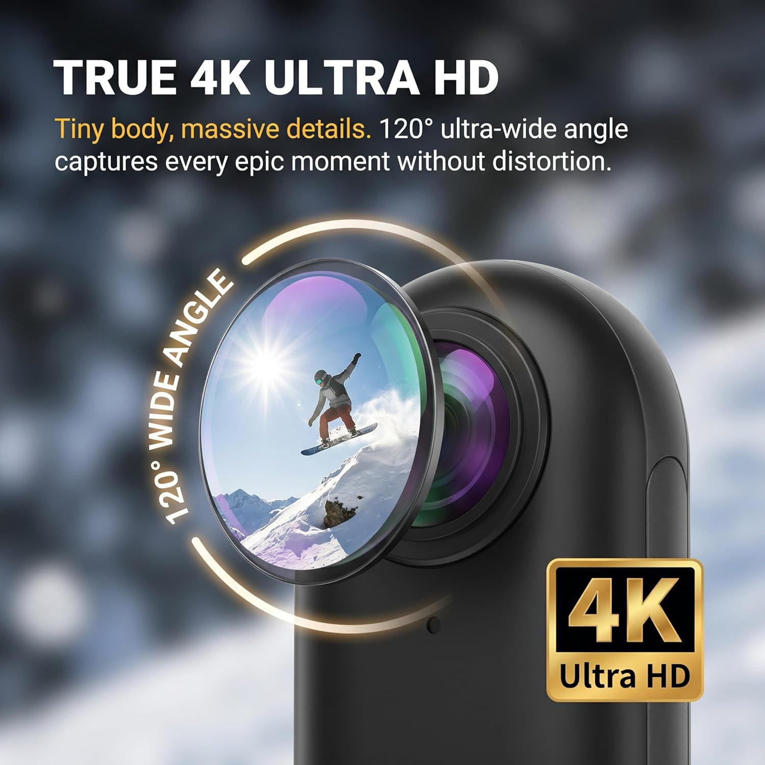 4K/1080P Action Camera WiFi Helmet Cam Anti-Shake for Outdoor Motorcycle Sports