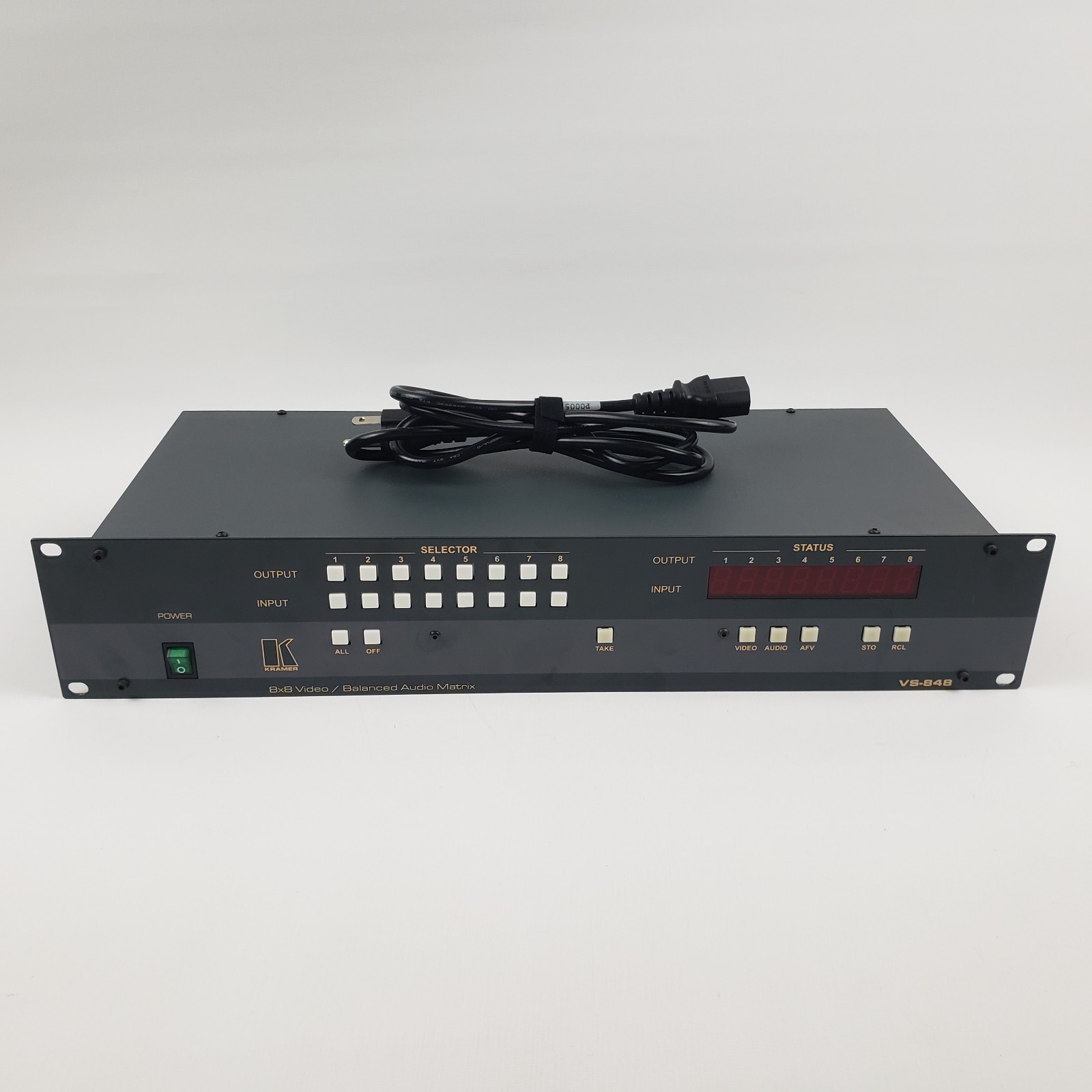 FOR PARTS Kramer VS-848 8×8 Composite Video Stereo Audio Matrix Switcher Router