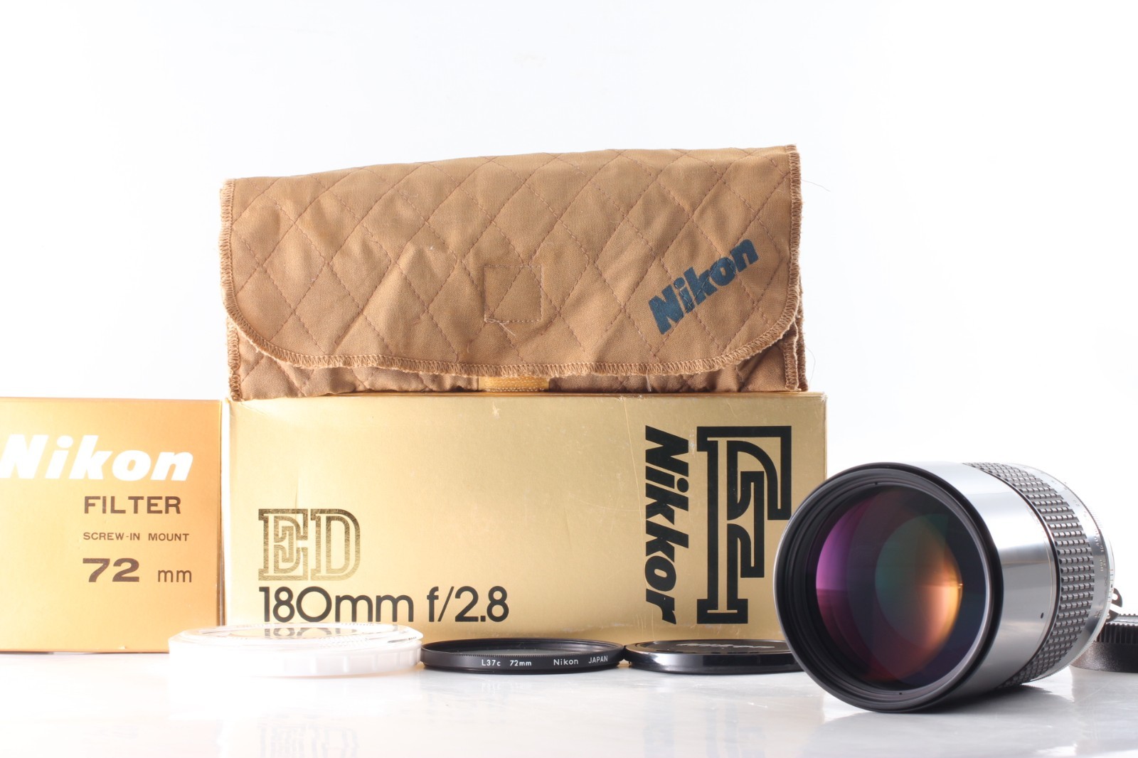 Rare w/ Box! 【Top MINT】 Nikon Ais Nikkor ED 180mm F2.8 Telephoto Lens From Japan