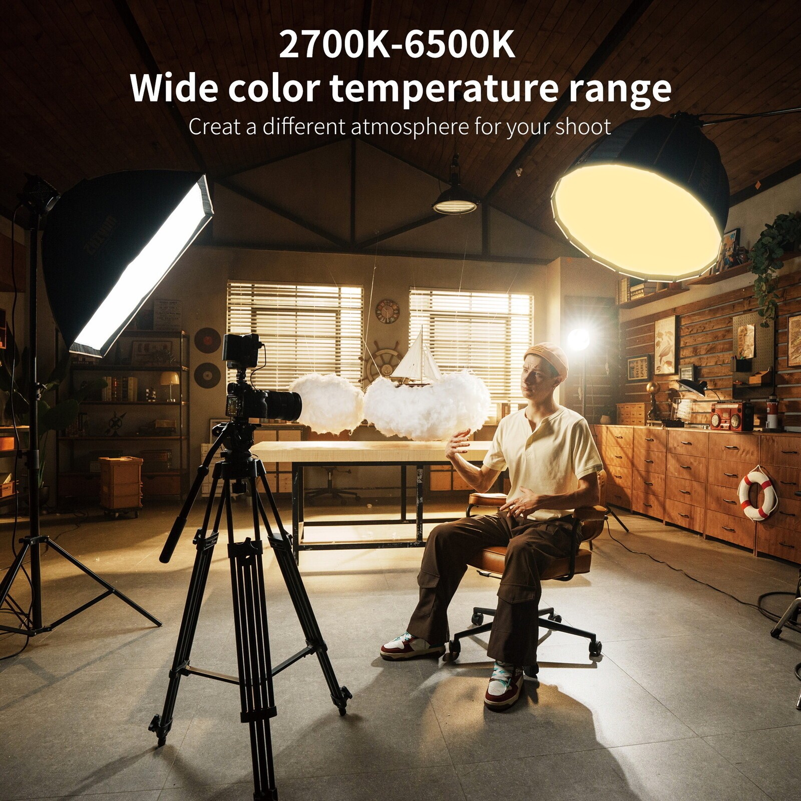 ZHIYUN Molus B200 LED Video Continuous Light Kit 200W Output 97+ 2700K-6500K