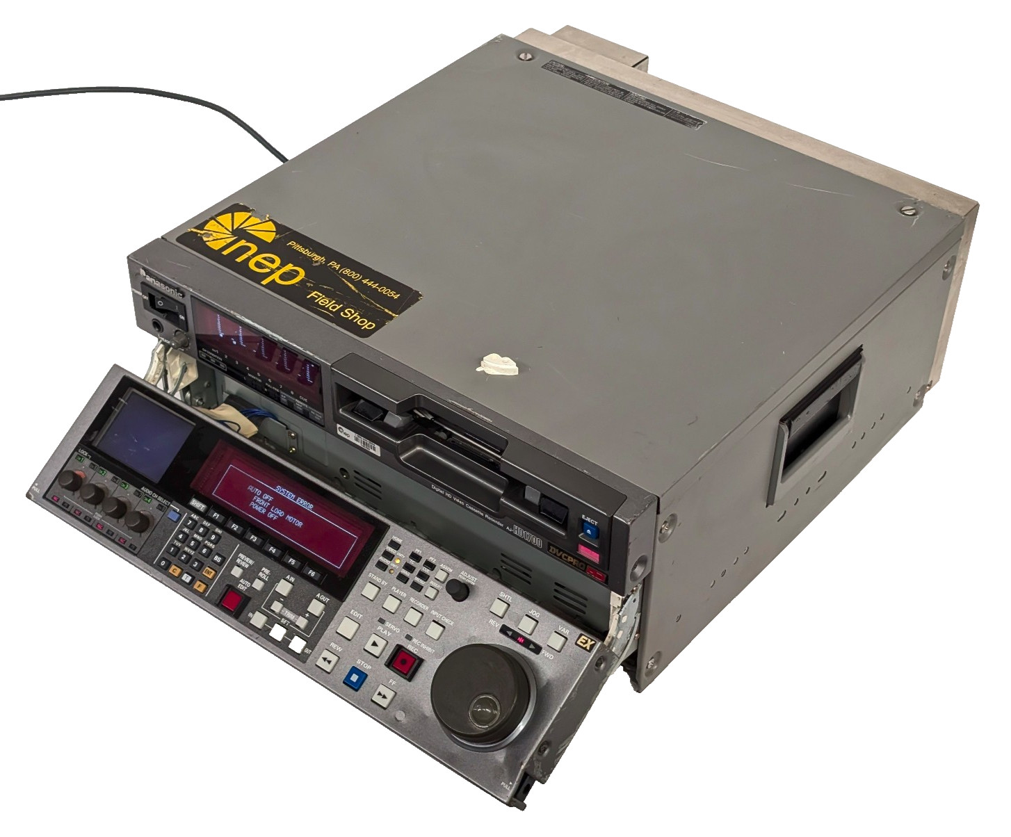 Panasonic AJ-HD17005 DV DVCPRO HD; for parts; bad front load motor; cracks