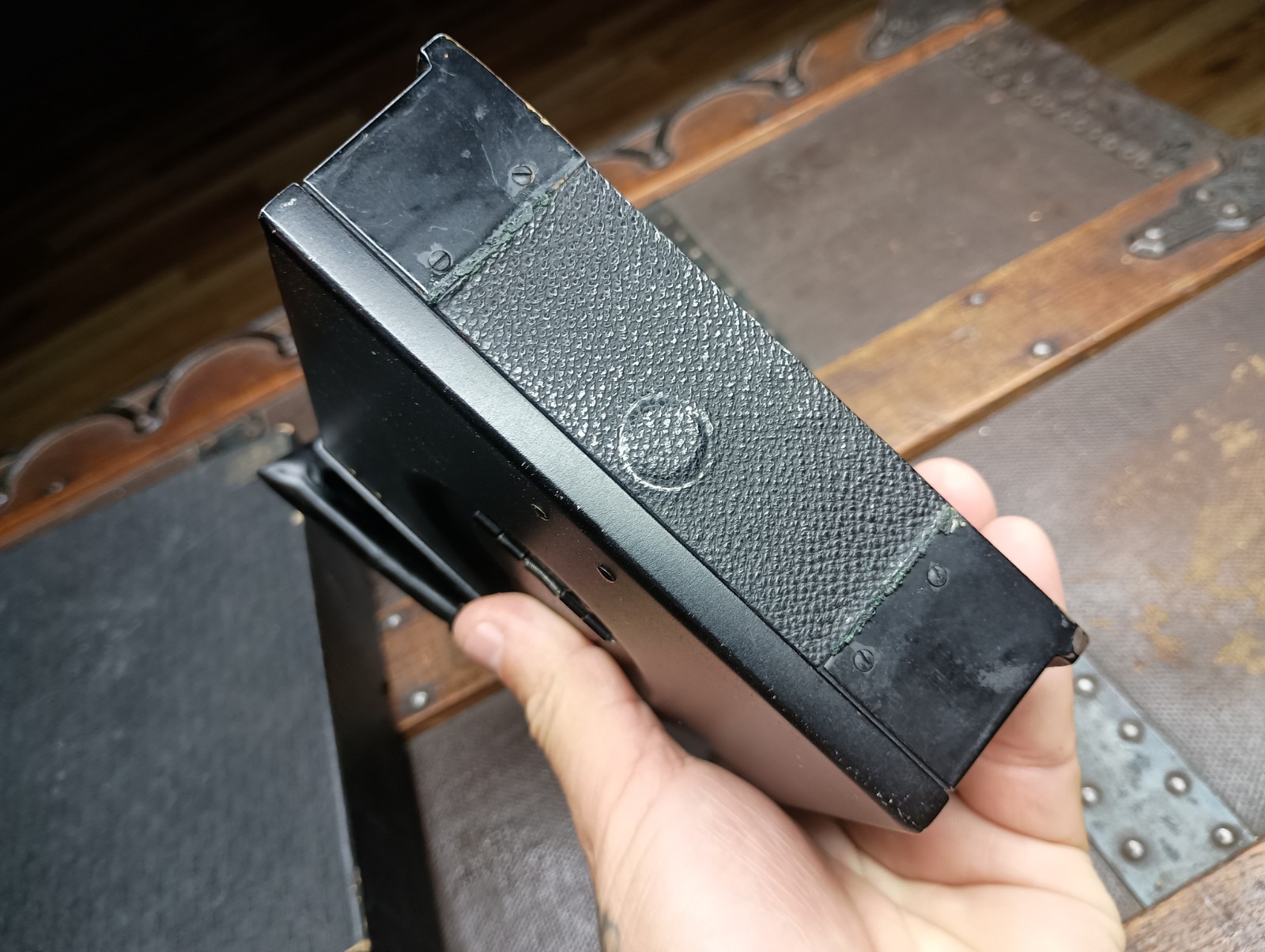 NOS 1920s-30s Graflex 4×5 Cut Film Magazine Bag Mag In Box w/ 12 Septums Folmer