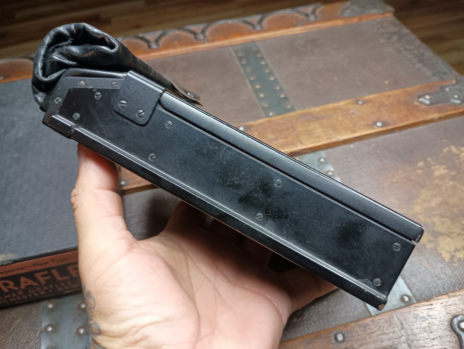 NOS 1920s-30s Graflex 4×5 Cut Film Magazine Bag Mag In Box w/ 12 Septums Folmer