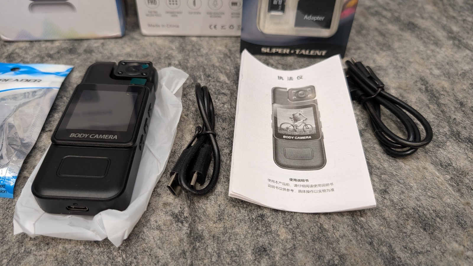 Camnoon 4K Body Camera w/ Audio & Video Recording Bundle