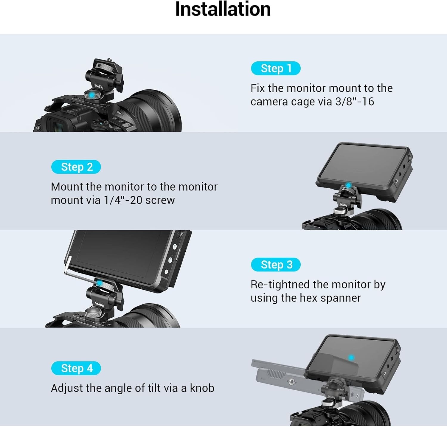 ARRI-Style Monitor Mount with Anti-Twist Design