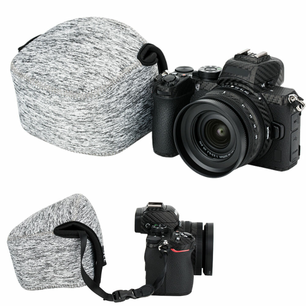 A&R Camera Case Cover For Nikon Z50 Z fc Fujifilm Olympus E-PL10 E-PL9 Beige