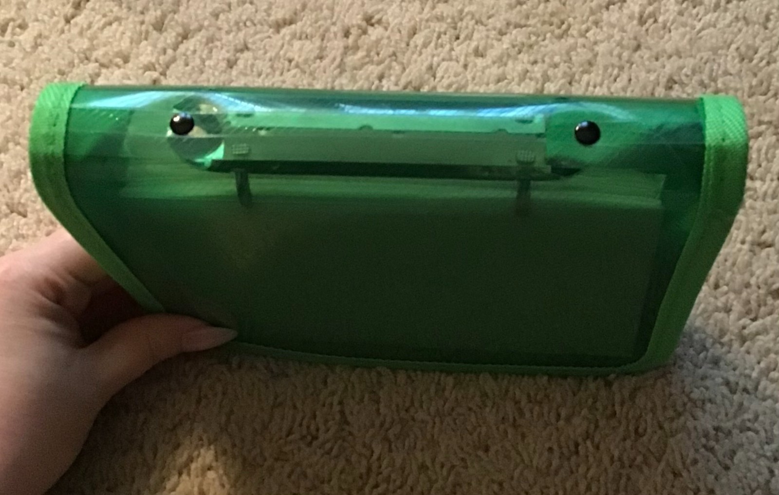 Green 2 Ring Binder Zipper Photo Album Plastic Holds 5″ W x 7″ H 60 Sheets HTF