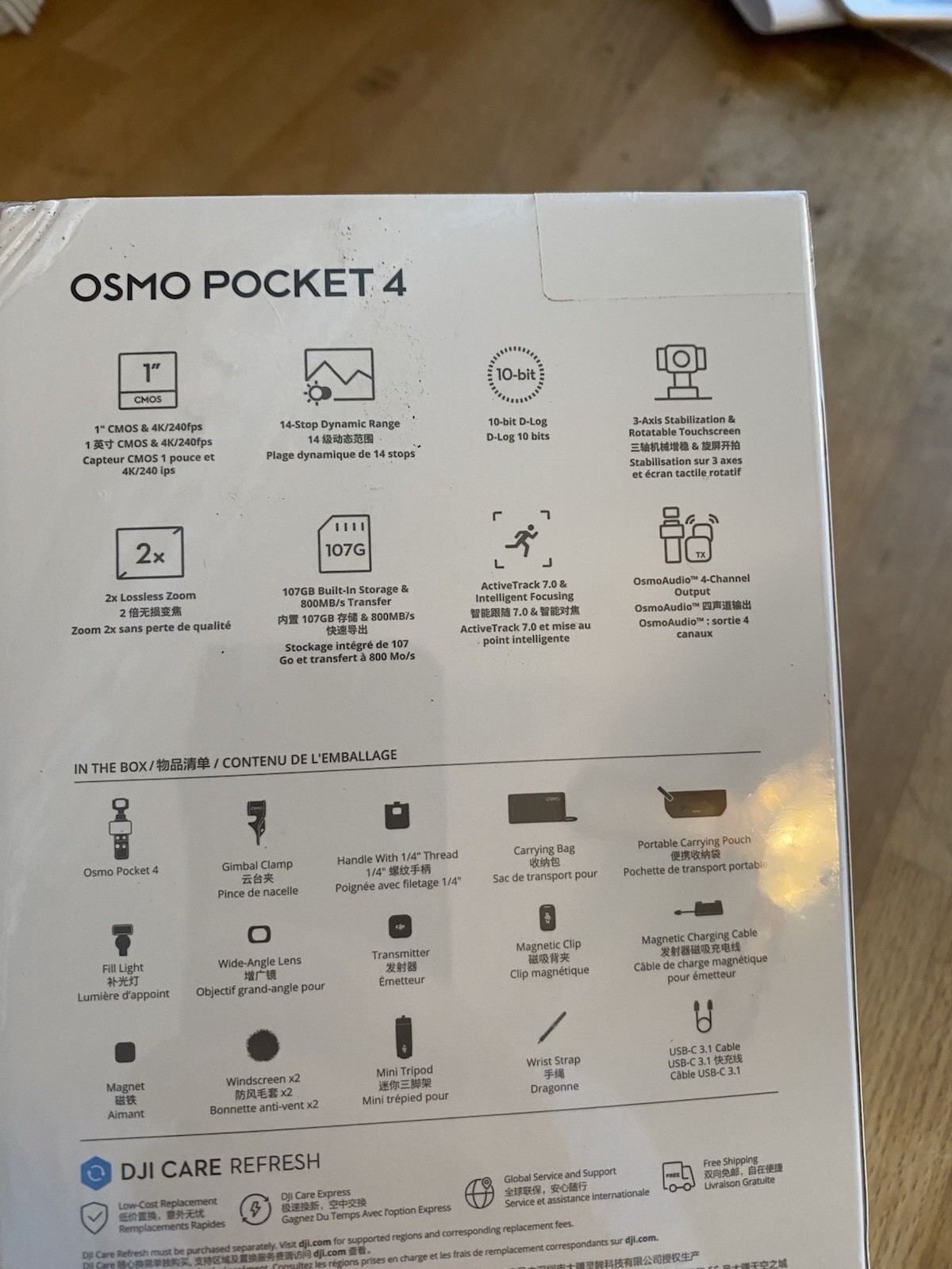 DJI Osmo Pocket 4 Creator Combo UHD Handheld 3-Axis Gimbal Touchscreen Black