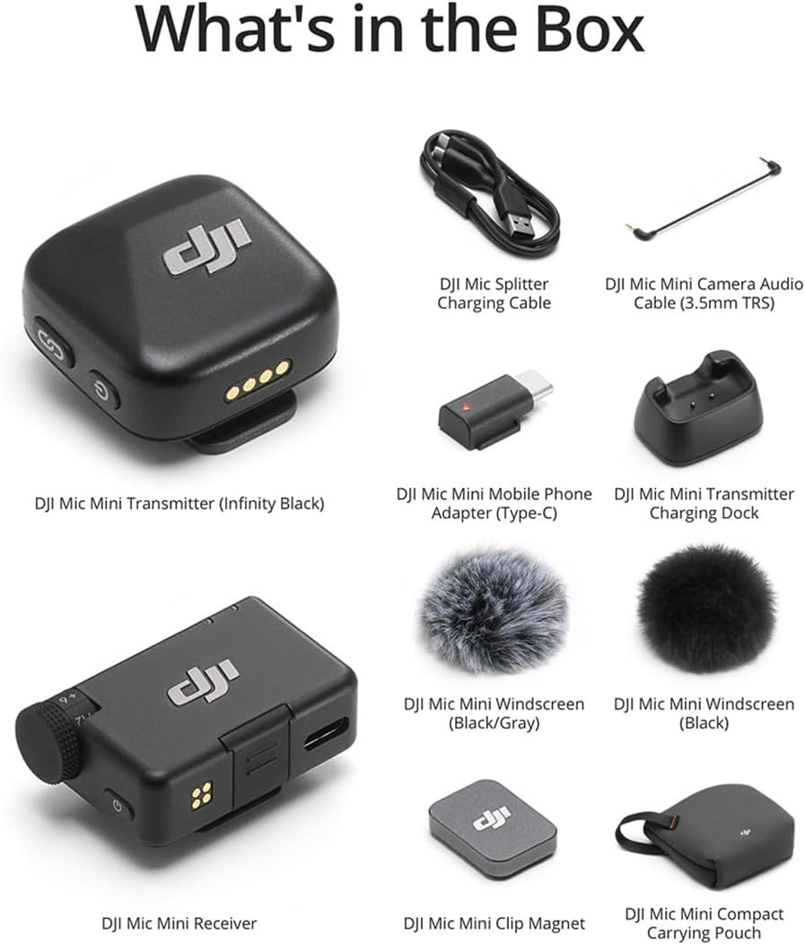 DJI Mic Mini (1 TX + 1 RX) (Certified Refurbished)