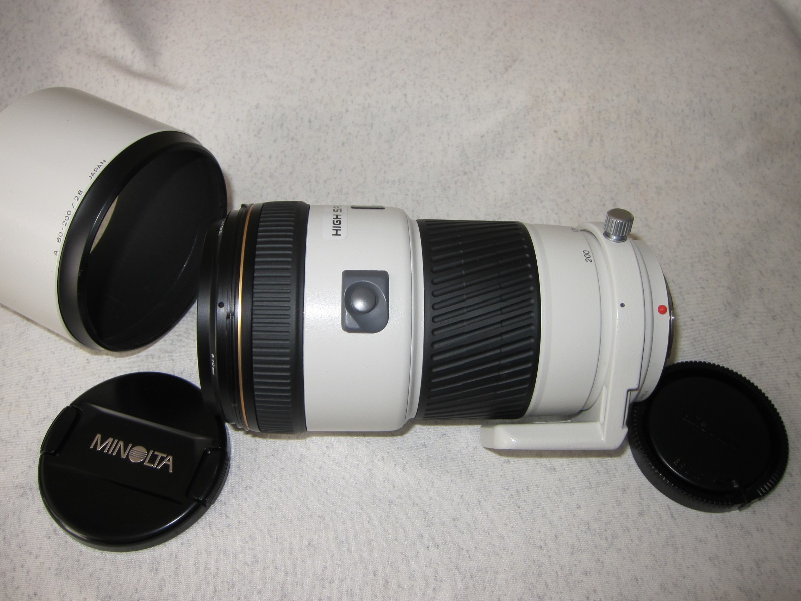 Minolta High Speed AF APO Tele Zoom 80-200mm 1:2.8 Sony/Minolta A-Mount Japan.