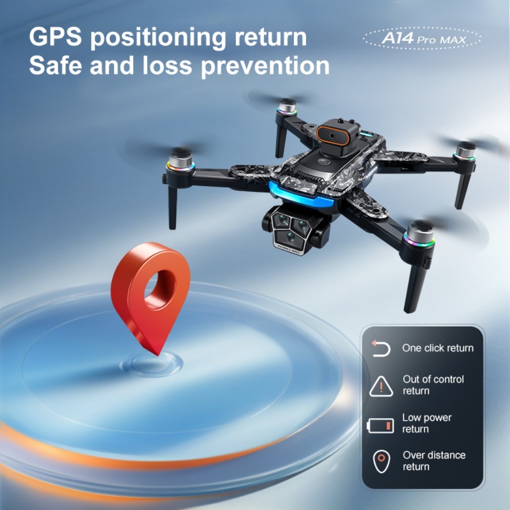 GPS Drone with Camera FPV RC Quadcopter Foldable Dual Battery Easy to Fly