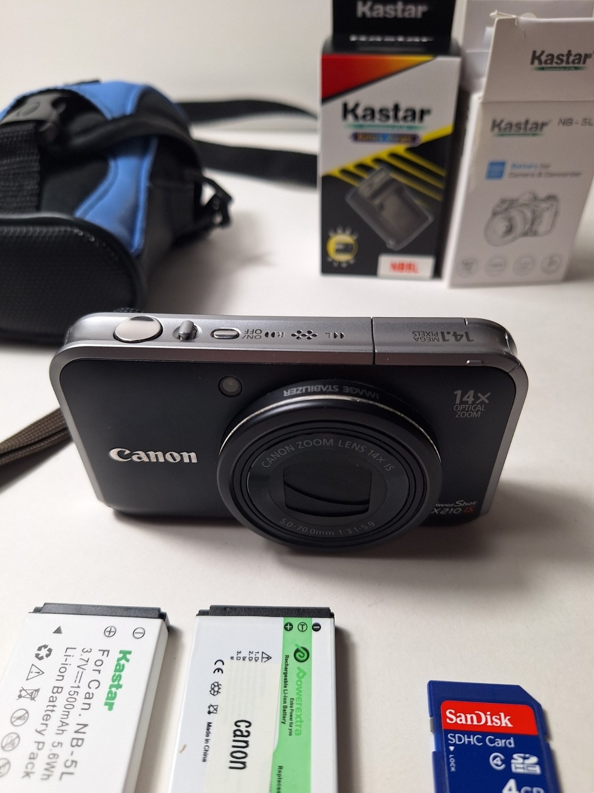 Canon PowerShot SX210 IS 14.1MP Digital Camera Black w/14x Zoom Bundle Picture