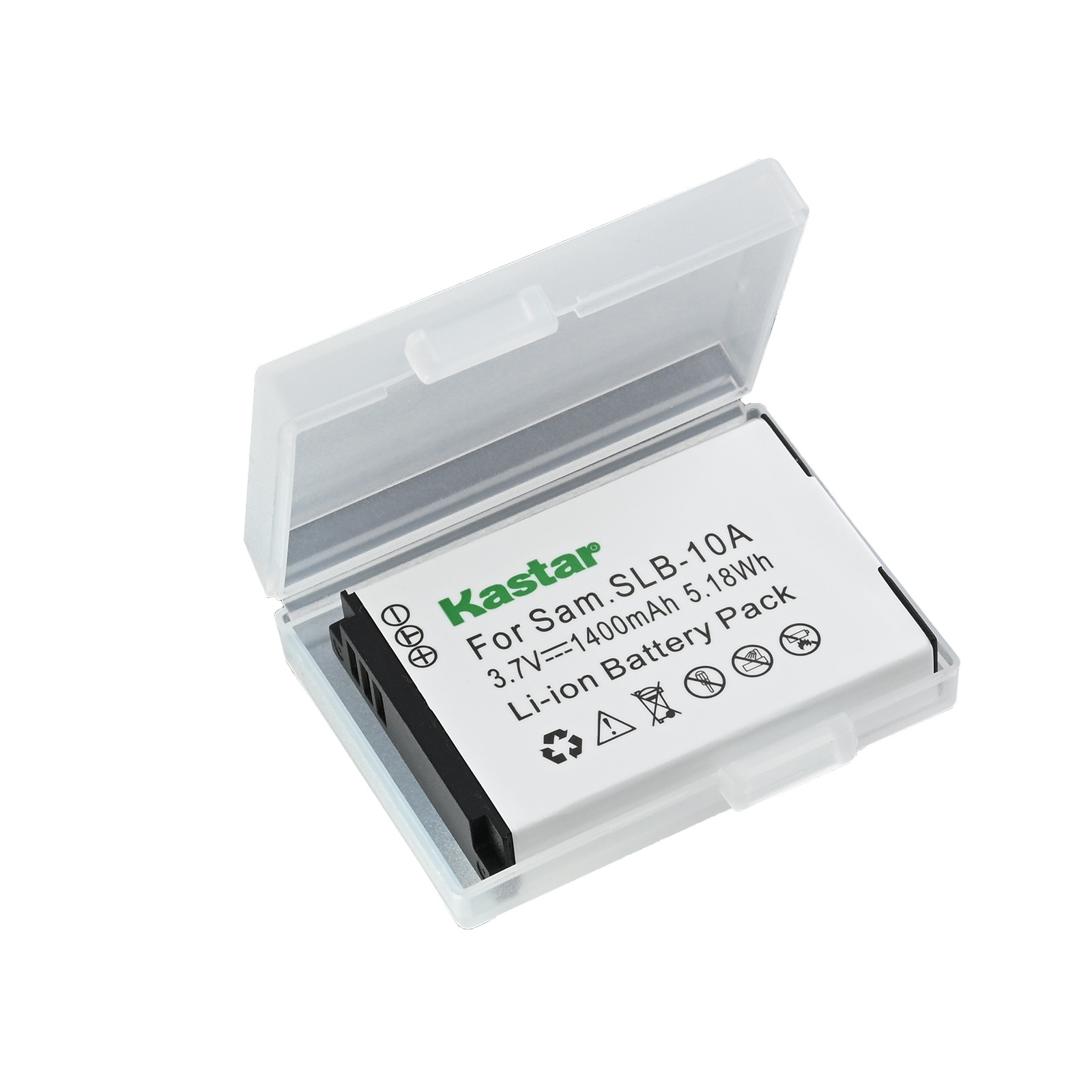 Kastar Battery AC & USB-C Charger for Samsung SLB-10A WB150F WB250F WB350F WB700