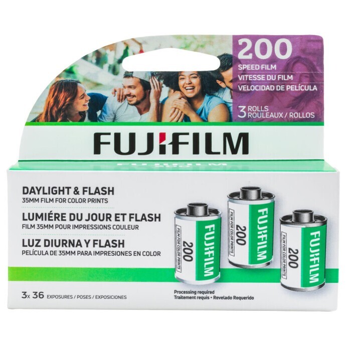 Fujifilm 200 Color Negative 35mm Film, 36 Exposure, 3 PACK
