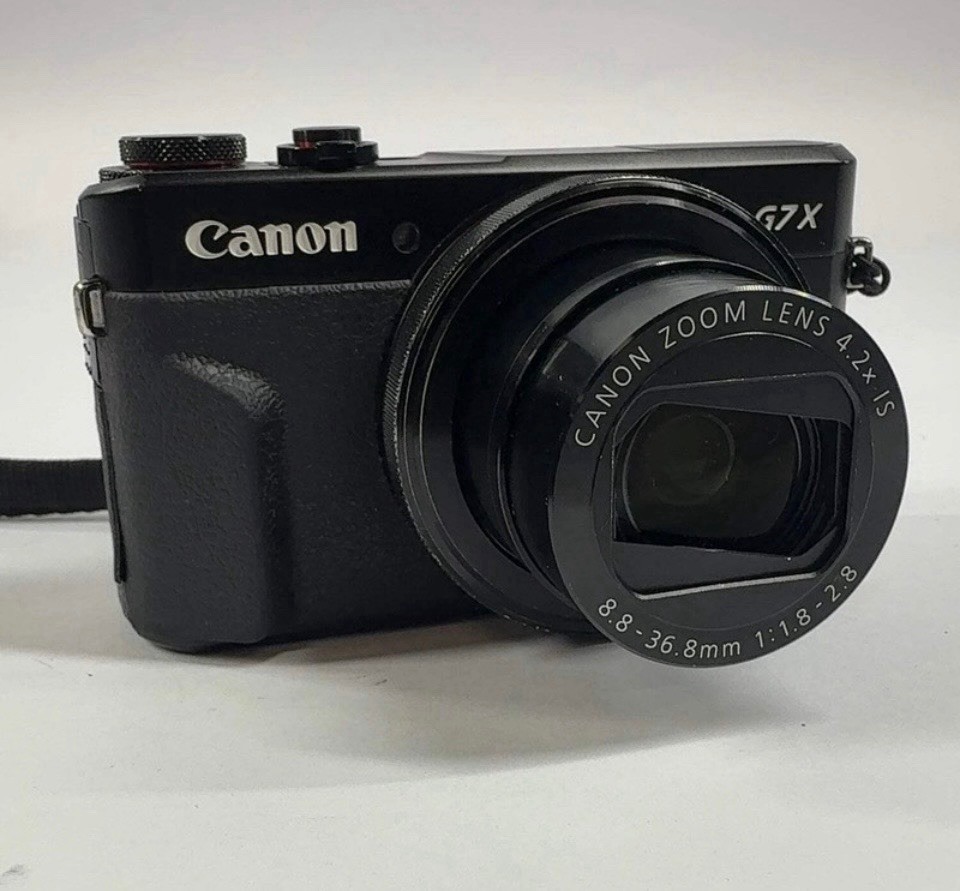 Canon PowerShot G7 X Mark II 20.1MP Black Compact Camera 4.2x Zoom f/1.8 Wi-Fi