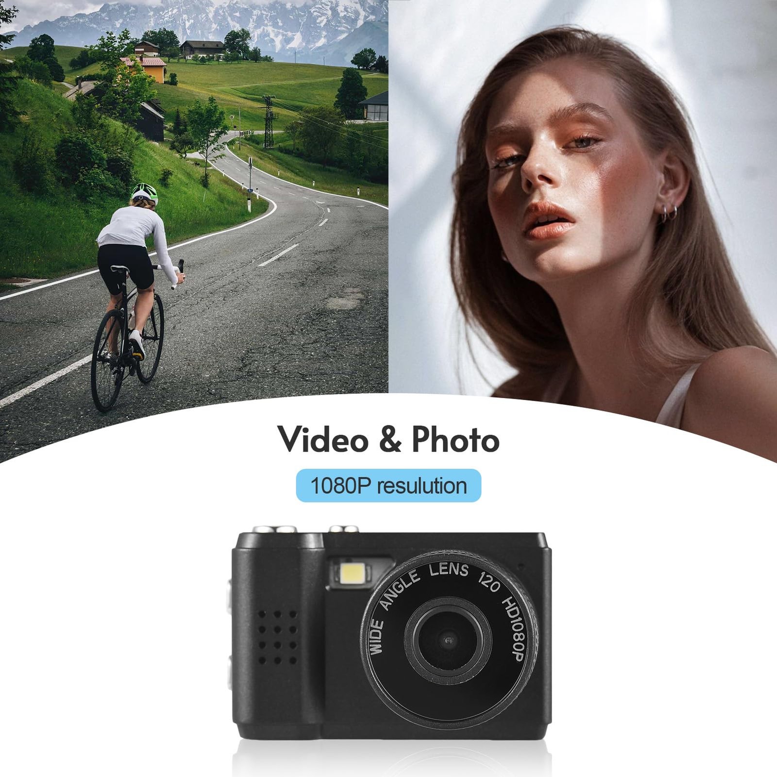 Mini 18g Digital Camera 1080P Video LCD Screen Built in Flash and Filters