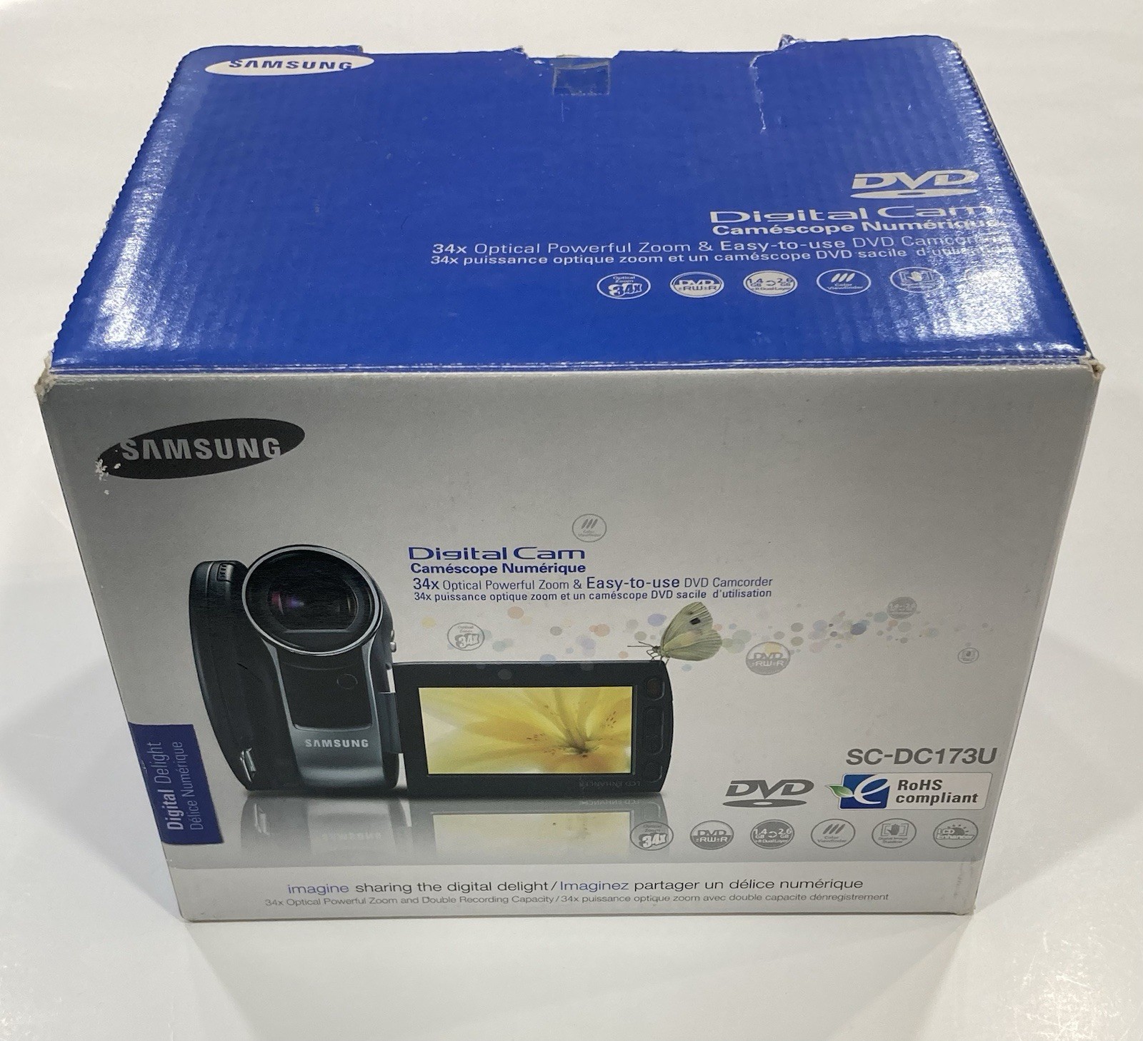 Samsung Digital DVD Camcorder SC-DC173U 34x Optical Zoom Viewfinder LCD Enhancer